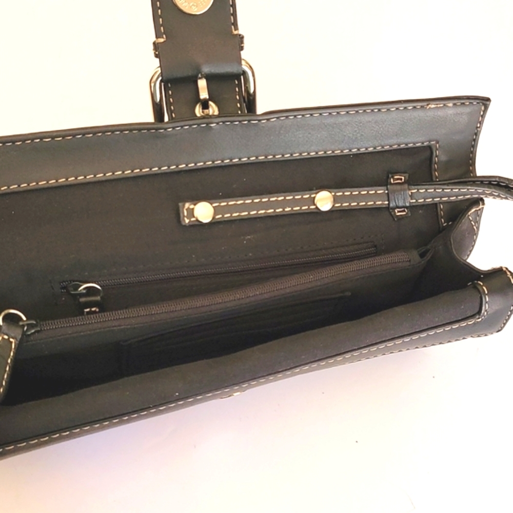 Apostrophe Black Leather Rectangular Wristlet - image 5